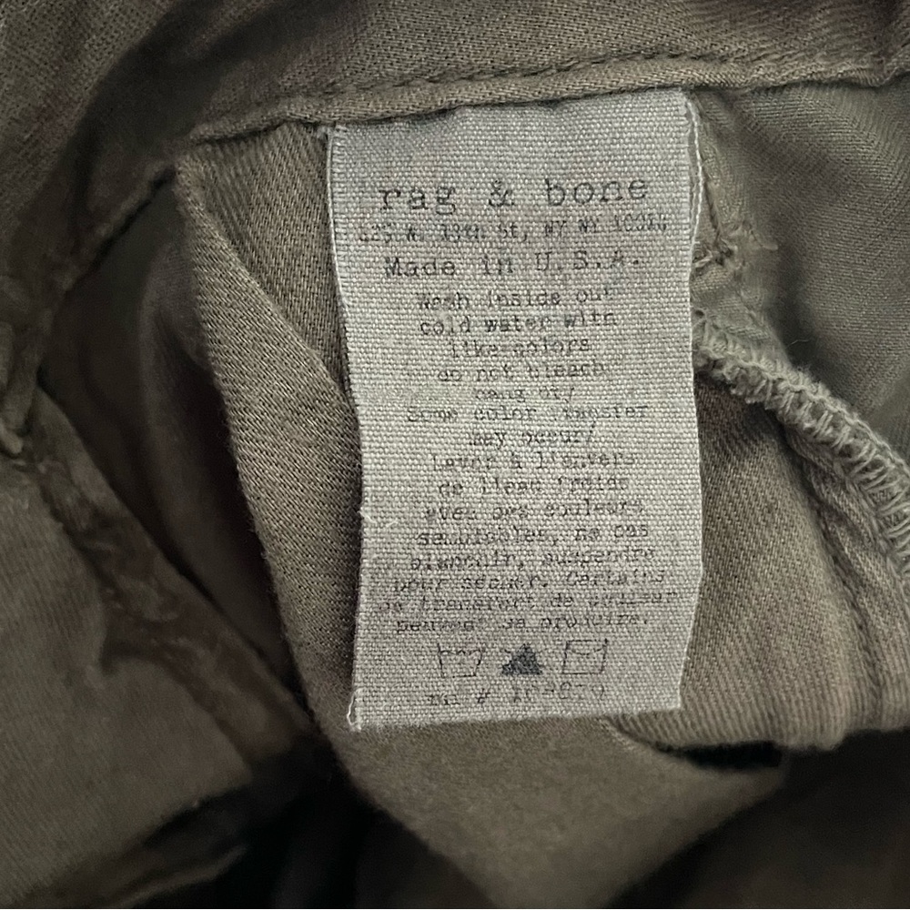 Rag & Bone Skinny Khaki Green Cargo Pants - Picture 12 of 12